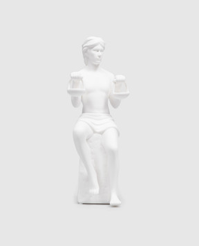 Palais Royal Декоративна біла порцелянова статуетка Zodiac Libra man 4522