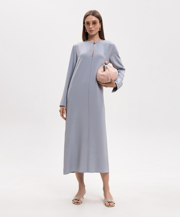Max Mara Блакитна сукня MXPUNGHIA із шовку MXPUNGHIA зображення 2