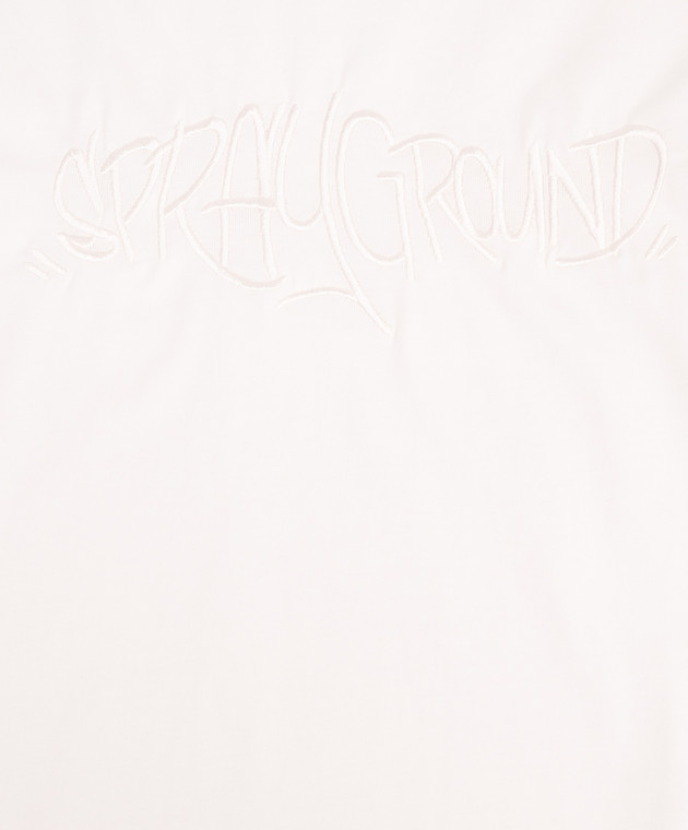 Sprayground Дитяча бежева футболка з вишивкою логотипа SPY1459IVO зображення 3