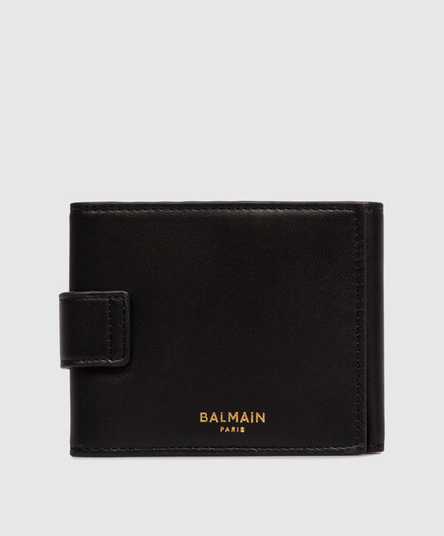 Balmain Черный кожаный портмоне Pulse Trifold HN1NE276LNSA изображение 2