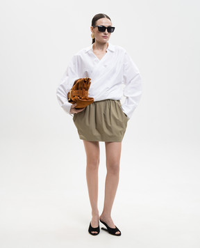 Balmain Белая блуза с драпировкой GF0HU491CG72