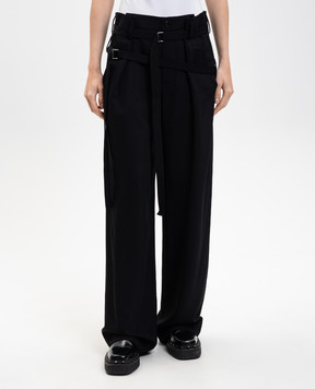 Ann Demeulemeester Черные брюки Jilleke с шерстью B0013604FA556
