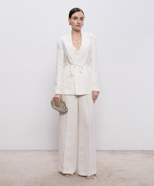 Twinset Білі штани з льоном 261TP2454 зображення 2