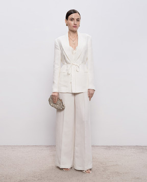 Twinset Білі штани з льоном 261TP2454