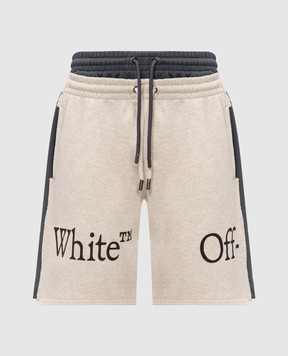 Off-White Синие шорты с принтом логотипа 44MCI01CF26F002