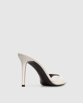 Giuseppe Zanotti Білі шкіряні мюлі Intrigo I400007