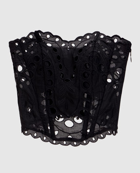 Charo Ruiz Черный топ Kai с вышивкой 263100