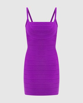 Herve Leger Фиолетовое платье мини The Dance Floor 46HLFT8571190