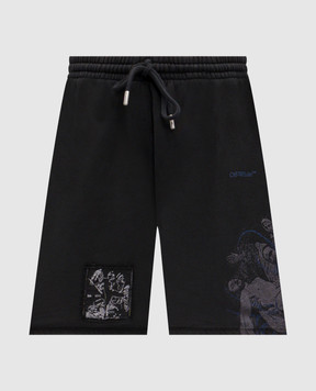Off-White Сірі шорти Faded Painting 44MCI013F5F00A