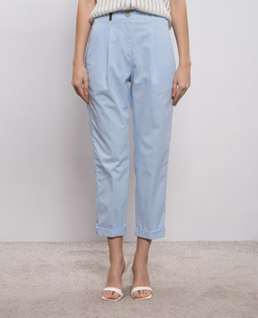 Peserico Блакитні штани з патчем A04987T2302481