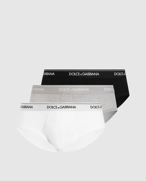 Dolce&Gabbana Набір трусів-бріфів з візерунком логотипа M9D81JONN95