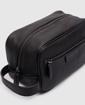 Gianni Chiarini Черный кожаный несесер Florence с логотипом BCUB20286GRNCRV