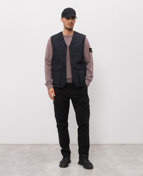 Stone Island Фіолетовий світшот з патчем логотипа L1S156100060S0051