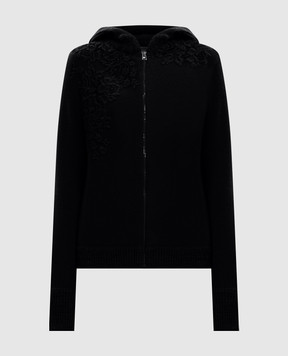 Ermanno Scervino Life Чорний кардиган з вовною та кашеміром D494M706XJO