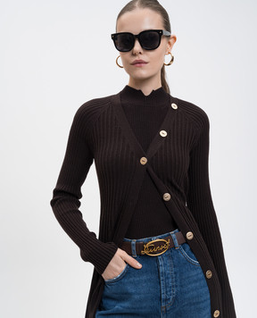 Twinset Коричневий ремінь з логотипом 252TO553A