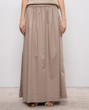 Peserico Бежева спідниця максі з розрізами P0570201979