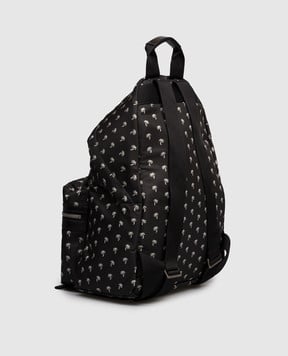Palm Angels s Черный рюкзак в принт эмблемы mini Palms PMNB015S23FAB001