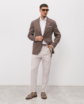 Brunello Cucinelli Біла сорочка з льону MM6840028