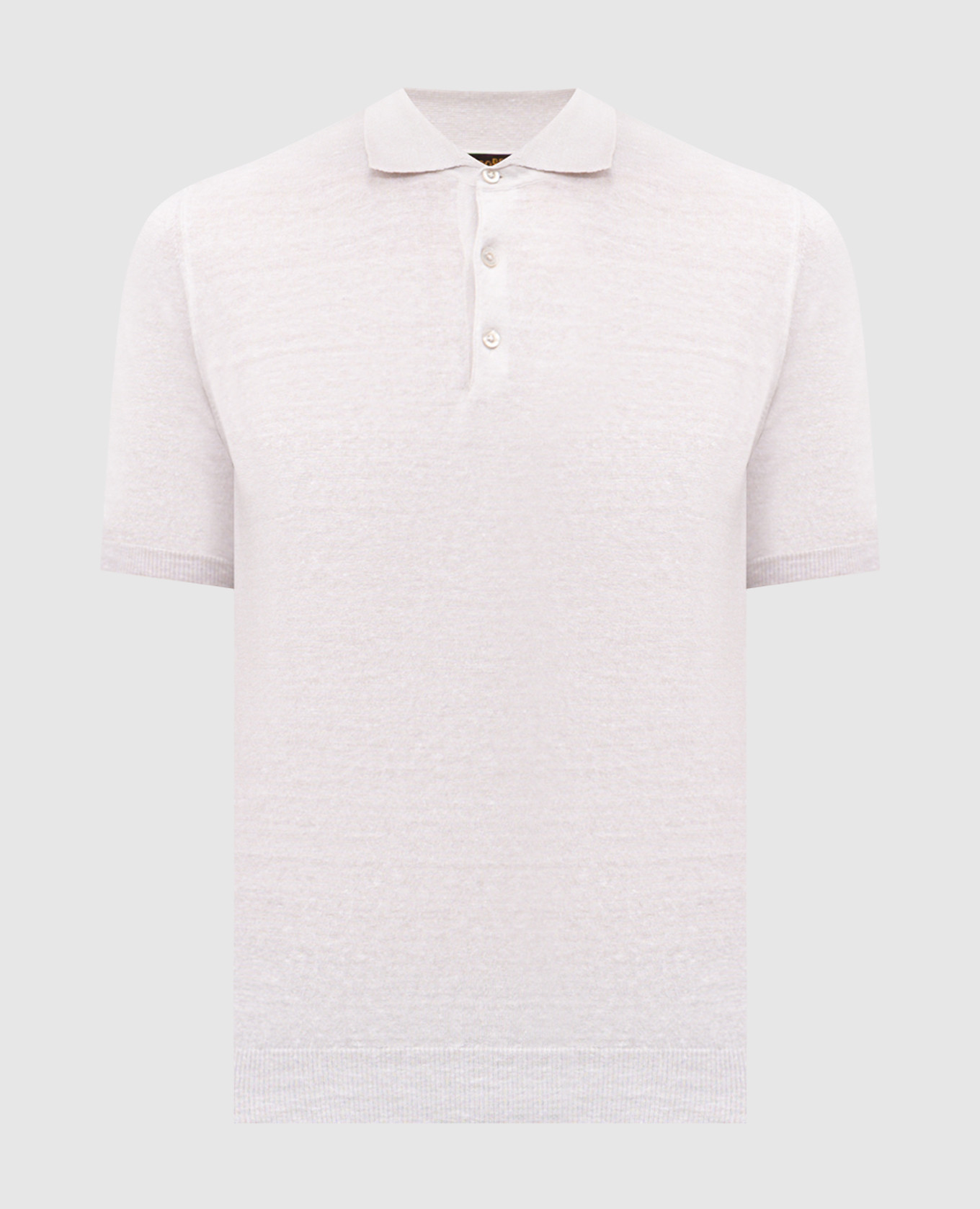 Бежевое поло с леном VINAL