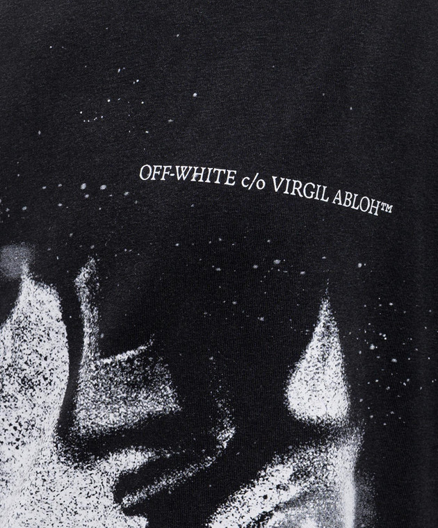 Off-White Черное платье-футболка Dreaming Narciso 2FU00594T изображение 5