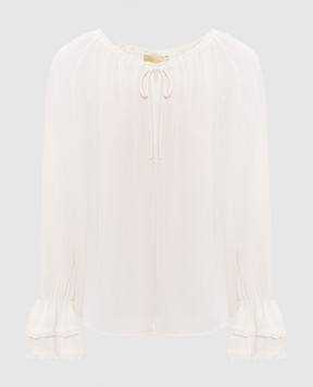 Momoni Белая блуза из шелка MENDOZA MOBL009MO05