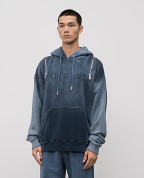 Off-White Синие худи с принтом логотипа 44MBB12HF5F003