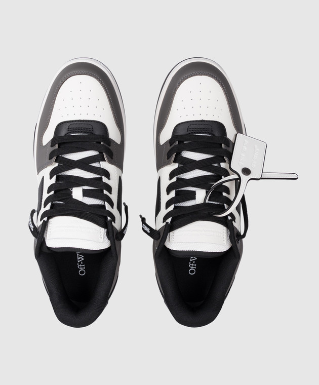 Off-White Кожаные кроссовки Out Of Office с принтом логотипа M189C9L013 изображение 4
