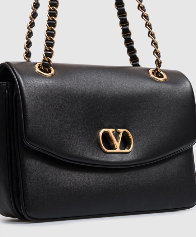 Valentino Чорна шкіряна сумка Djuna 9W2B0T57AIR зображення 4