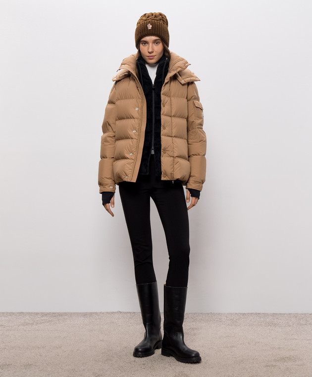 Moncler Бежевий пуховик Maya 70 L20931A0016254A81 зображення 2