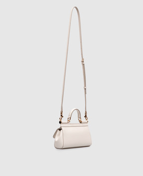 Dolce&Gabbana Біла шкіряна сумка-міні Sicily BB7116B1001