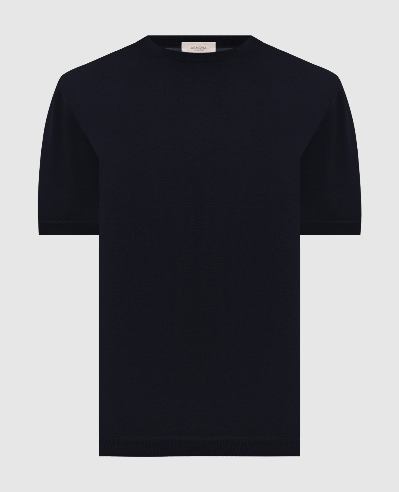 Синяя футболка с шелком