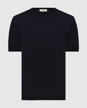 Agnona Синяя футболка с шелком KT11U150Q1812