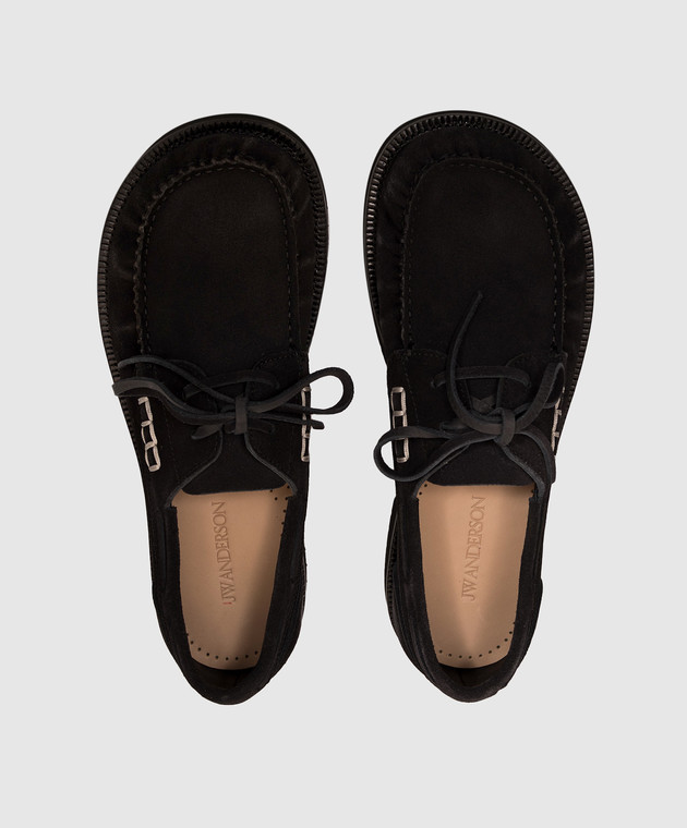 JW Anderson Чорні замшеві топсайдери MO0009LA0416 зображення 4
