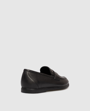 Stefano Ricci Черные кожаные лоферы с эмблемой UC64G2407VTDWY