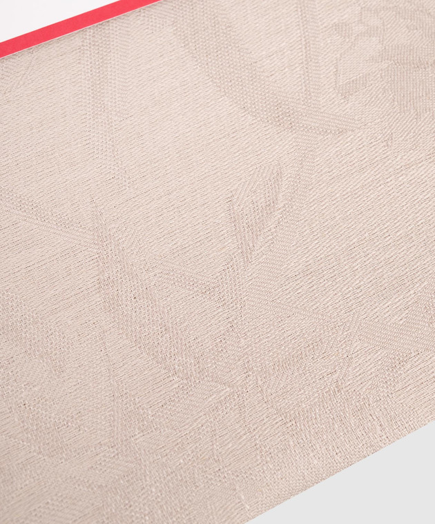 Le Jacquard Fraincais Бежева скатертина Tivoli з льону з тканим візерунком 28103 зображення 2