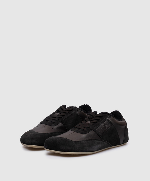 Maison Margiela MM6 Чорні комбіновані анатомічні кросівки SH3WS0012P6435 зображення 2