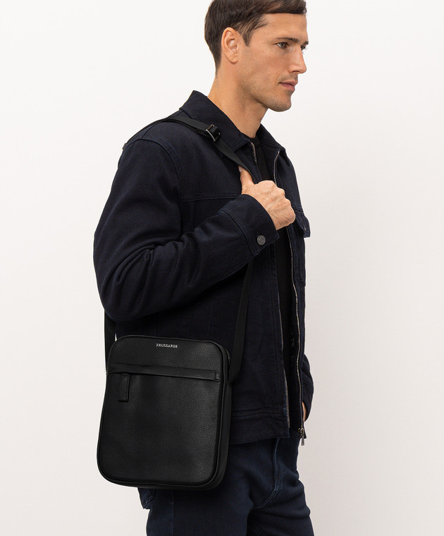 Trussardi Черная кожаная сумка Z590E006427NMBC03L33 изображение 2