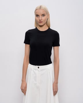 Brunello Cucinelli Чорна футболка з ланцюжком моніль M0T18B0170