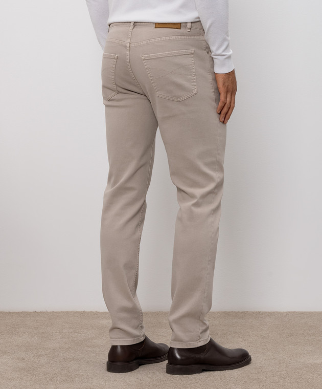 Brunello Cucinelli Серые джинсы с логотип патч M277PD3210 изображение 4