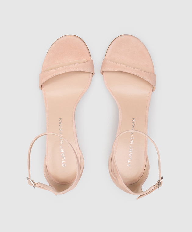 Stuart Weitzman Бежеві замшеві босоніжки NUDIST SJ993 зображення 3