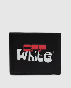 Off-White Черный кожаный портмоне Goofy OWMNC04F26LT01