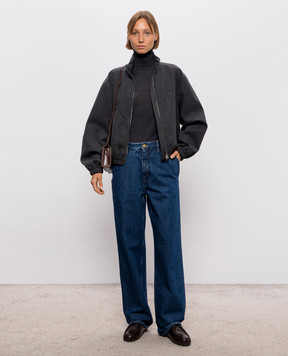 Jil Sander Синие джинсы с фигурными вырезами J03KA0362J45324