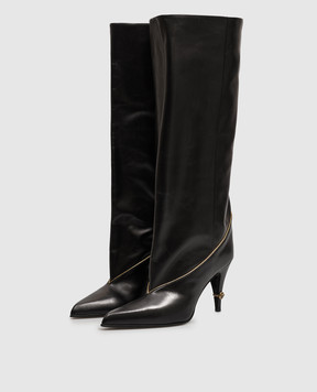 Versace Чорні шкіряні чоботи Gianni 10268481A17867