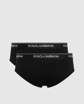 Dolce&Gabbana Набор черных трусов-брифов M9C03JONN95
