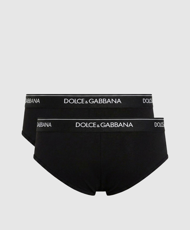 Dolce&Gabbana Набор черных трусов-брифов M9C03JONN95 изображение 2