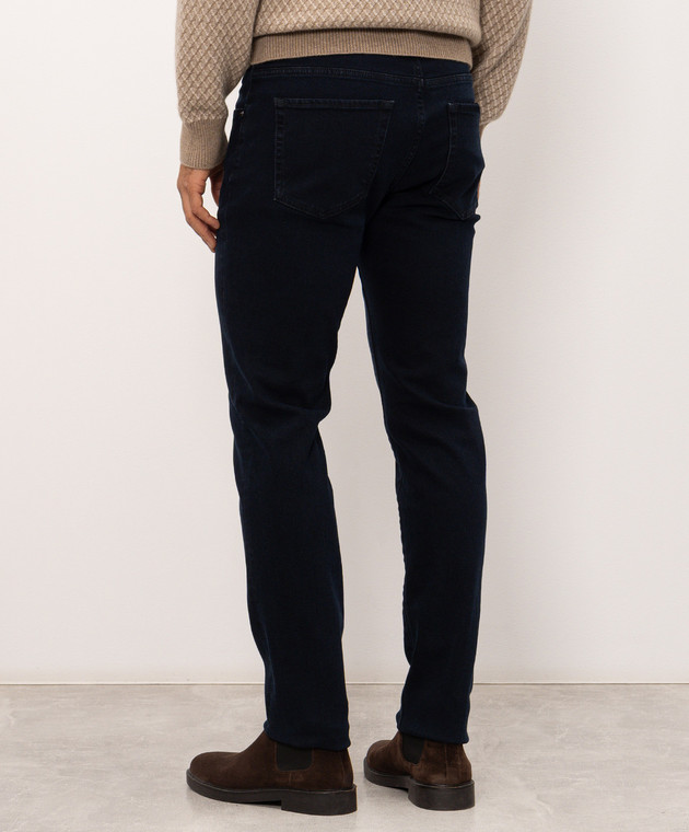 Cashmere&Whiskey Темно синие джинсы с патчем логотипа PT02CW61B181 изображение 4