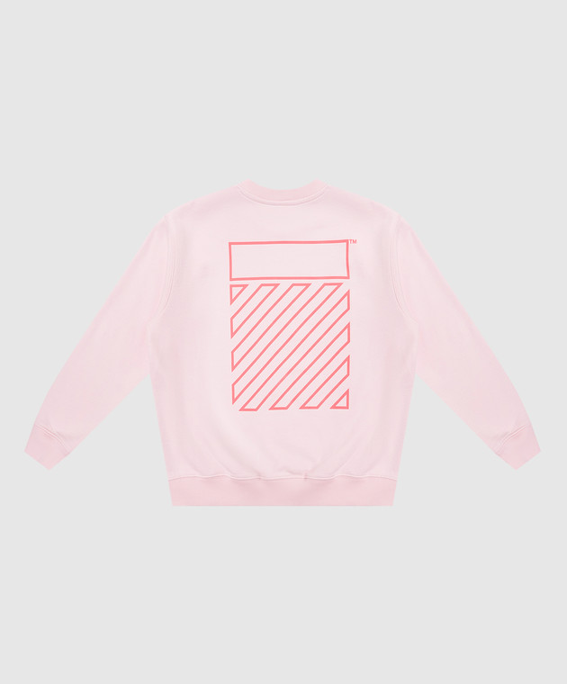 Off-White Дитячий рожевий світшот з принтом Diag 44GBA001S26F005 зображення 2