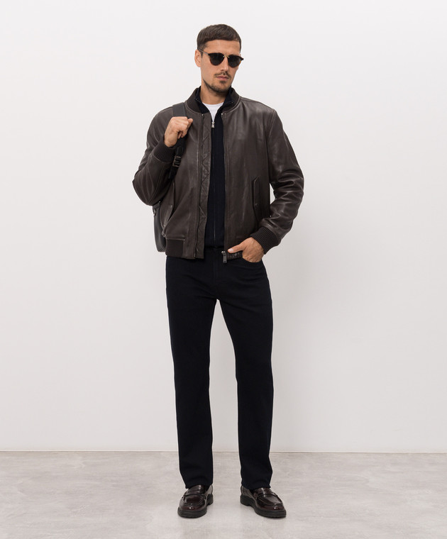 Trussardi Синий кардиган с вышивкой эмблемы M0188000085NMK603K01 изображение 2