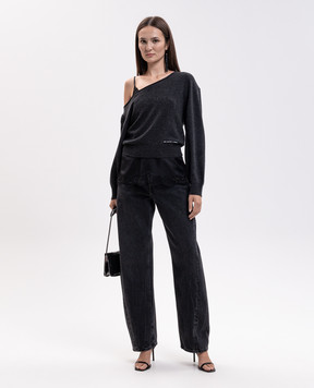 Alexander Wang Серый свитер с шерстью двойной конструкции 1KC4261103