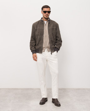 ISAIA Бежевый кардиган из шерсти MG8019YP005
